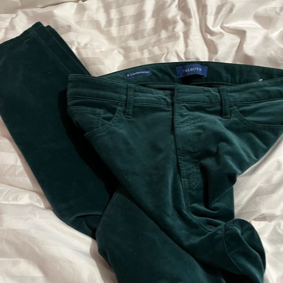 Talbot green velvety pants. - Picture 2 of 3